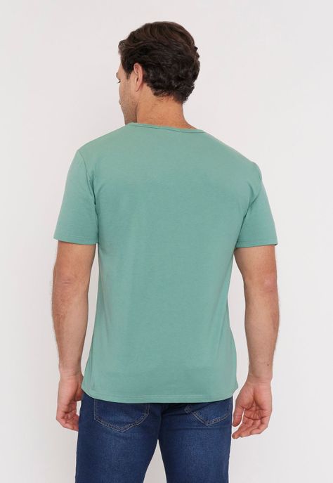 Polera Hombre Fun Focal Print  Verde Corona-1