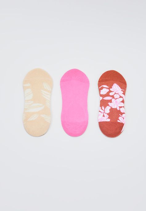 Calcetines Mujer Invisibles Flores Colores Corona-1