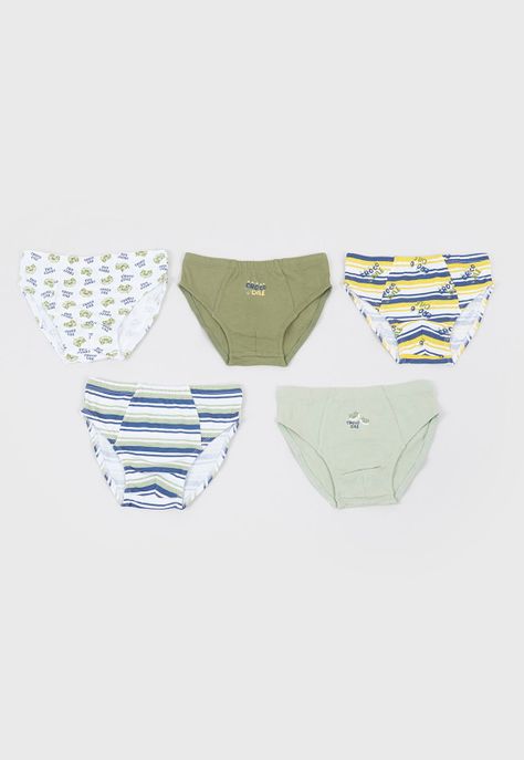 Calzoncillo Niño 5 Pack Verde Corona-3