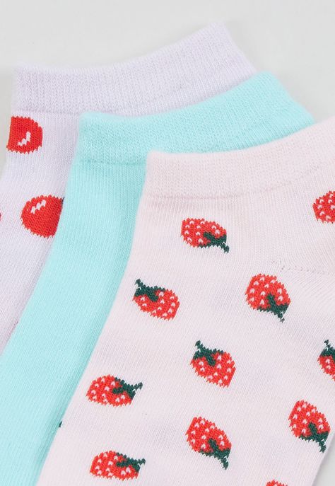 Calcetines Mujer Cortos Guindas y Frutillas Corona-1