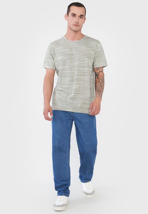 Polera Hombre Melange Musgo Corona-3