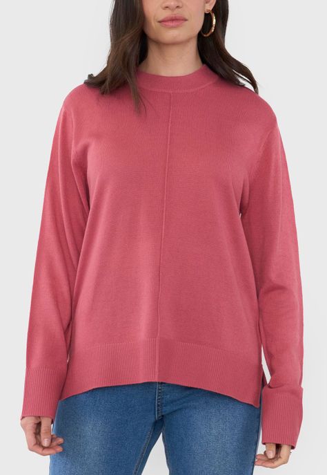 Sweater Mujer Tachas Rosado Corona-2