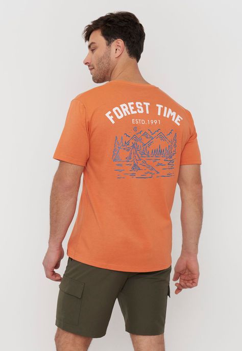 Polera Outdoor Hombre Fun Focal Naranjo Corona-1