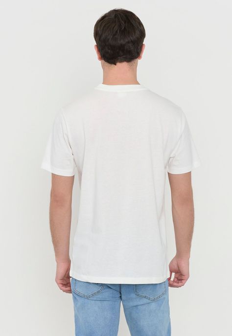 Polera Hombre R-Neck Print Blanco Corona-1