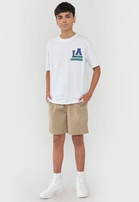 Polera Niño Teen Core Blanco Corona-3