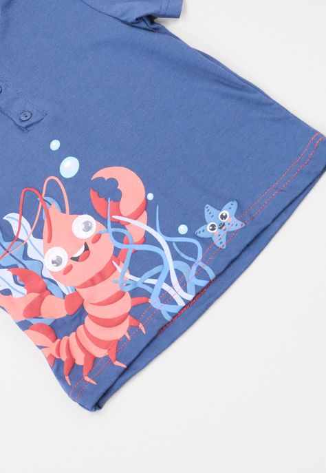 Polera Bebe Niño Interactiva Azul Corona-3