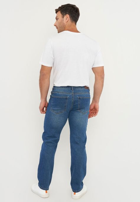 Jeans Hombre Straight Fit Azul Claro Clásico Corona-2