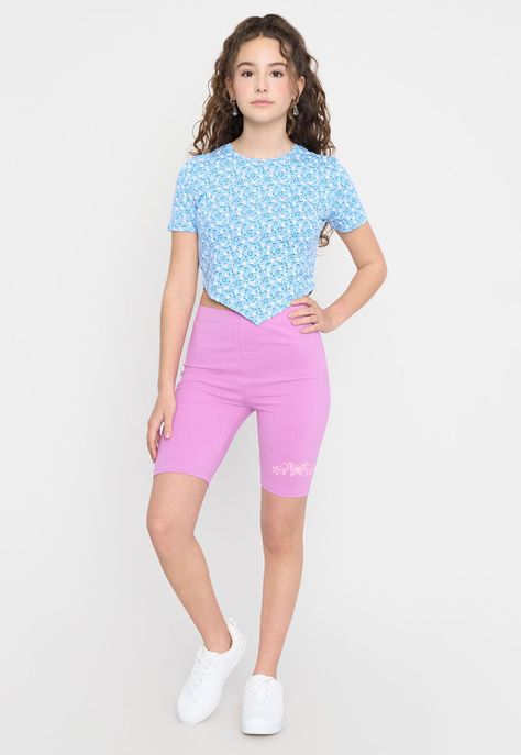 Polera Niña Teen MC Full  Celeste Corona-3