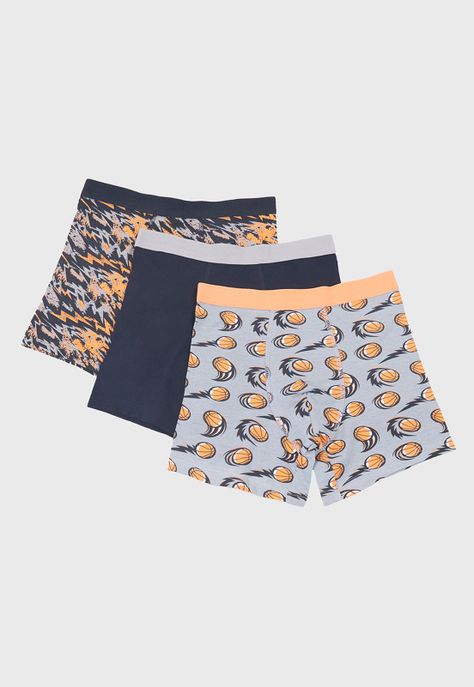 Boxer Niño Teen Tripack Naranjo Corona-0