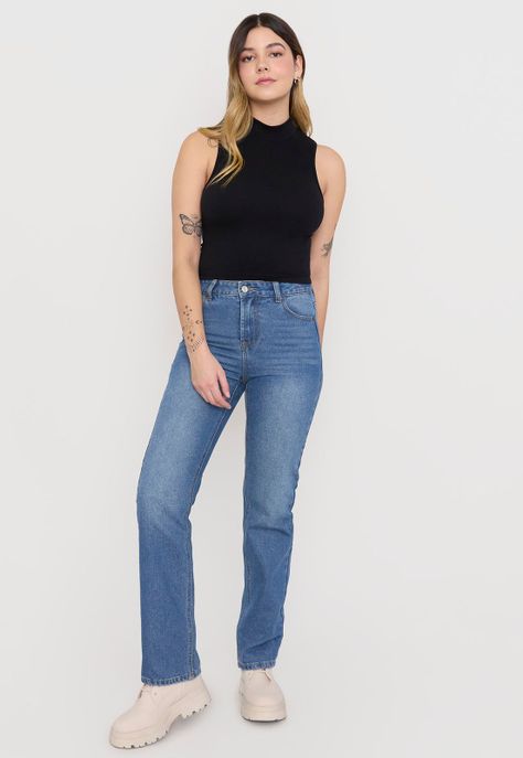 Polera Mujer Sin Mangas Cuello Moc Negro Corona-3