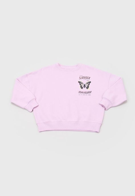 Poleron Niña Kids Pullover Rosado Corona-0