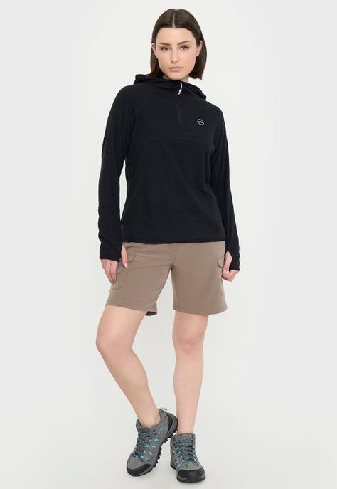 Polerón Outdoor Mujer Waffle III Negro Corona-3