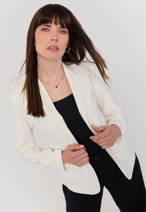 Blazer Mujer Básico Crudo Corona-0