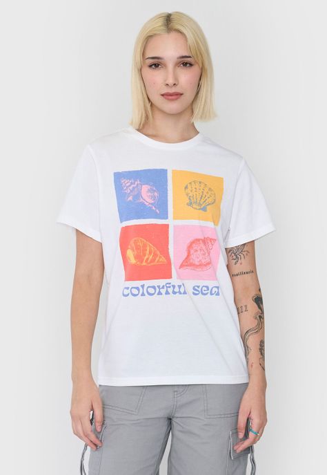 Polera Mujer Color Blanco Fun Regular Corona-0