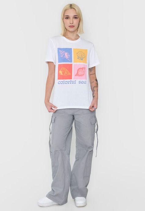Polera Mujer Color Blanco Fun Regular Corona-3