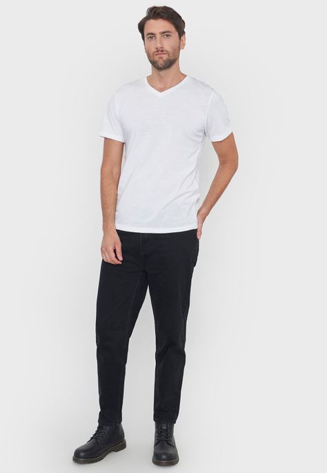 Jeans Hombre Regular Negro Corona-0