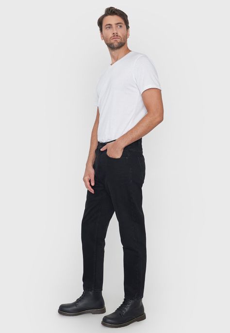 Jeans Hombre Regular Negro Corona-3