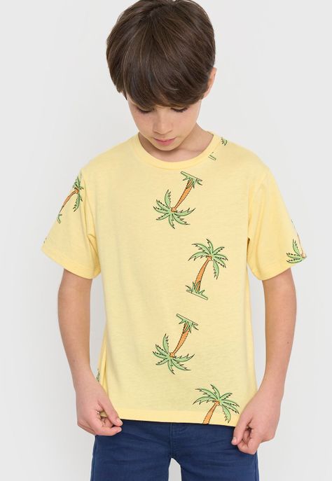 Polera Niño Kids MC Full Amarillo Corona-2