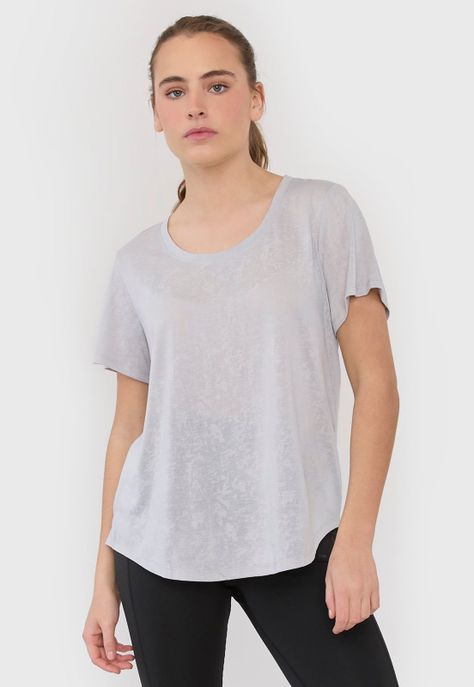 Polera Mujer Deportiva Devore Gris Corona-0