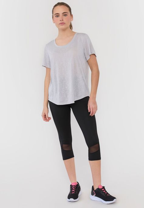 Polera Mujer Deportiva Devore Gris Corona-3