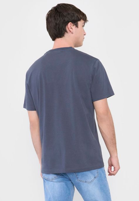 Polera Hombre Fun Texto Azul Corona-1
