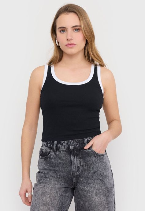Polera Recogido Negro Mujer Corona-1