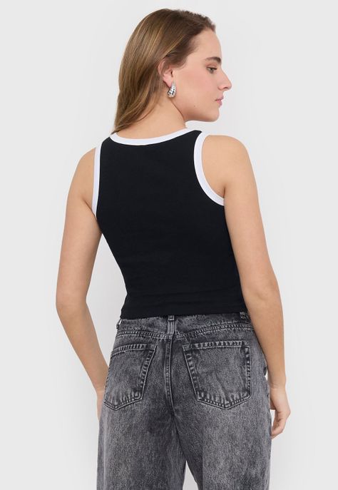 Polera Recogido Negro Mujer Corona-2
