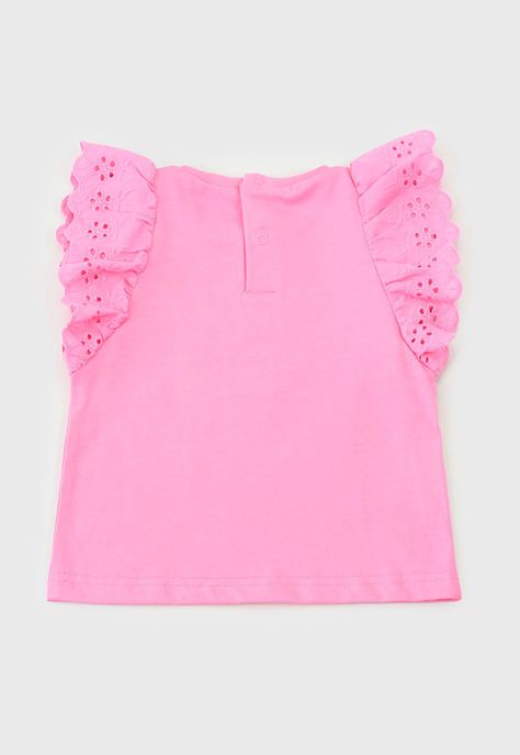 Polera Bebe Niña Interactiva Broderie Rosado Corona-1