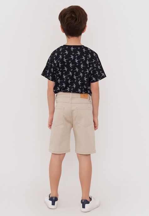 Short Niño Kids Denim Color Beige Corona-2