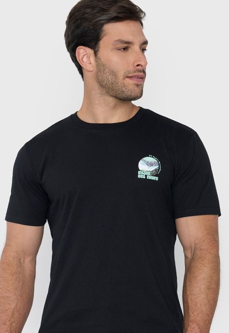 Polera Outdoor Hombre Fun Color Negro Corona-2
