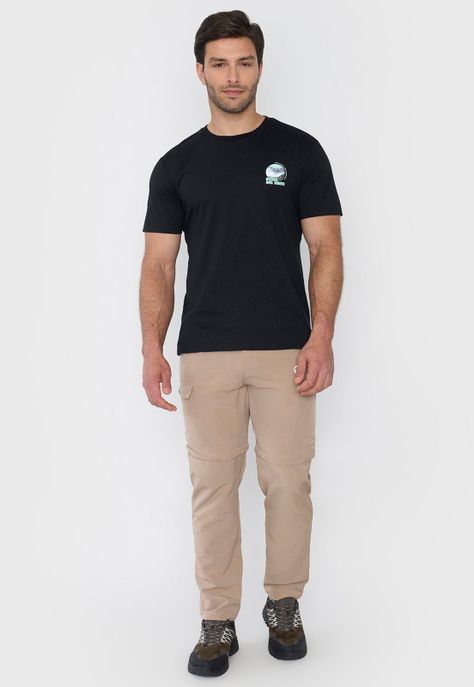 Polera Outdoor Hombre Fun Color Negro Corona-3