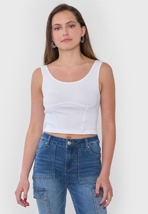 Peto Mujer Corsetero Seamless Blanco Corona-0