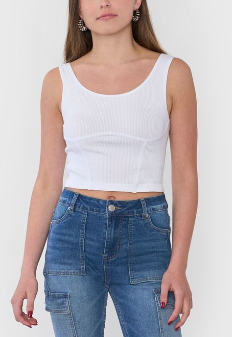 Peto Mujer Corsetero Seamless Blanco Corona-2