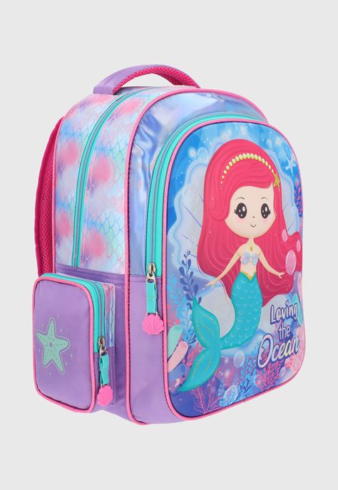 Mochila Keepack Sirena Morado Corona-1