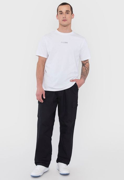 Pantalón Hombre Parachute Fit Negro Corona-0