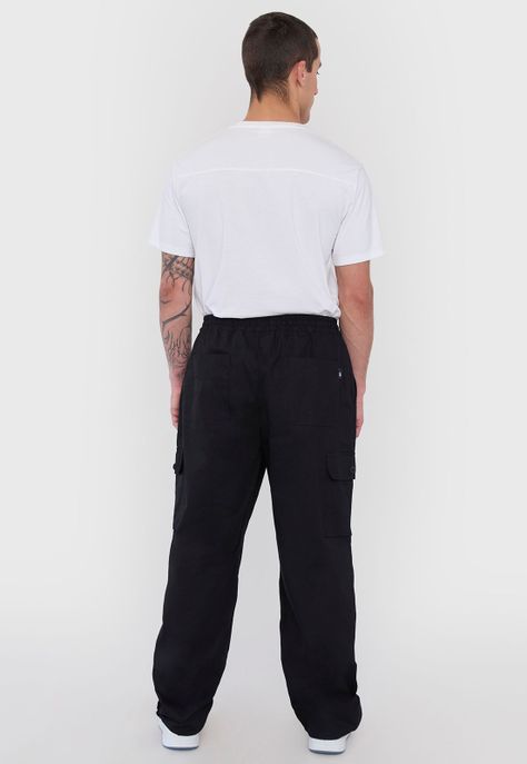 Pantalón Hombre Parachute Fit Negro Corona-2