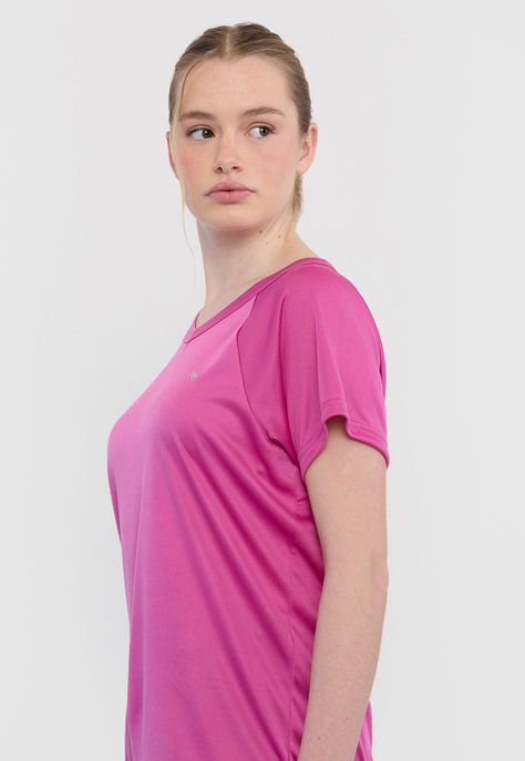 Polera Mujer Deportiva Morado V-Neck Corona-2