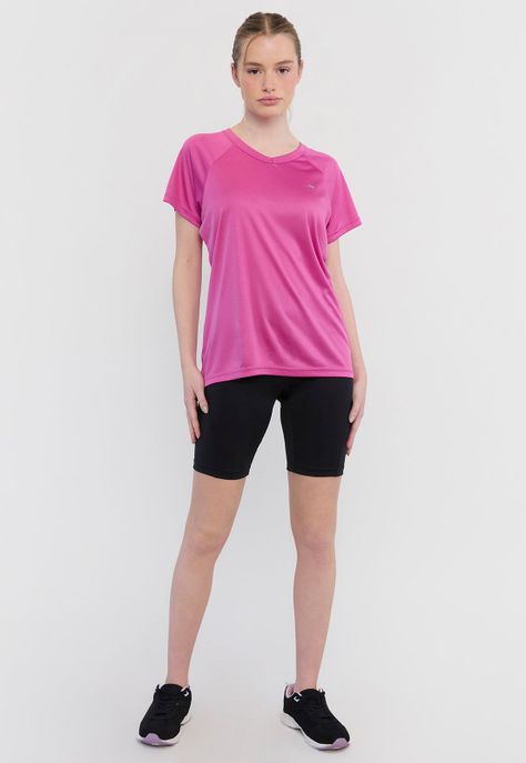 Polera Mujer Deportiva Morado V-Neck Corona-3