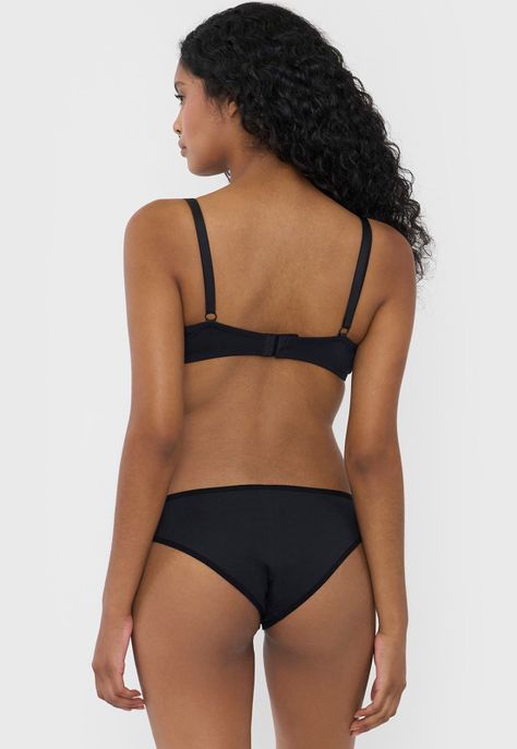 Calzón Mujer Tripack Cotton Mix Negro Corona-2