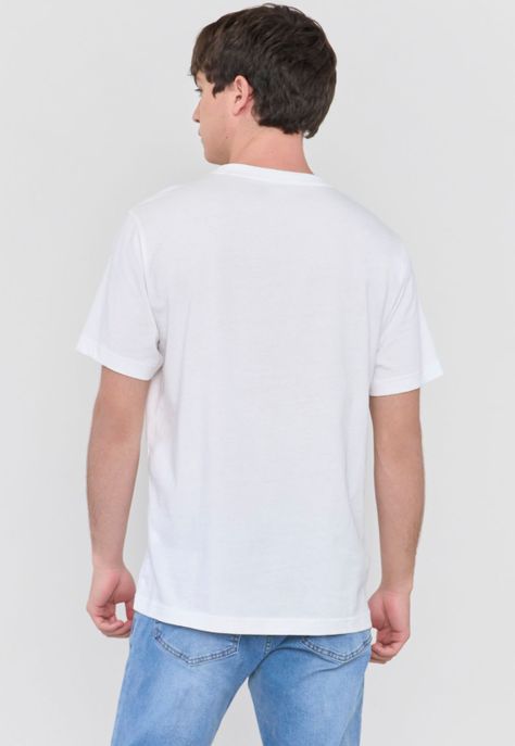 Polera Hombre R-Neck Lisa Blanco Corona-1