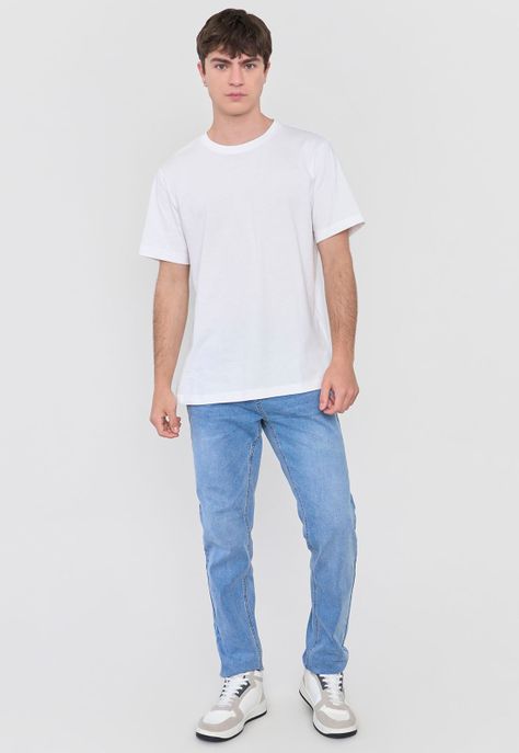 Polera Hombre R-Neck Lisa Blanco Corona-3