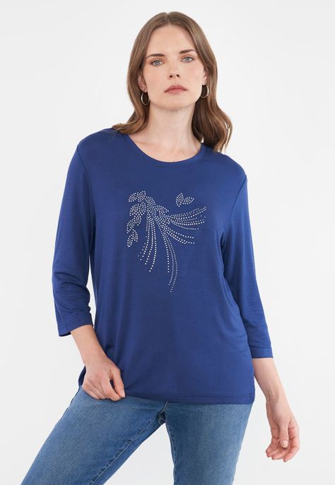 Polera Mujer Manga Larga Navy Corona-0