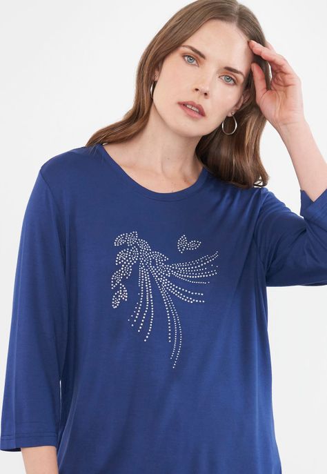 Polera Mujer Manga Larga Navy Corona-2