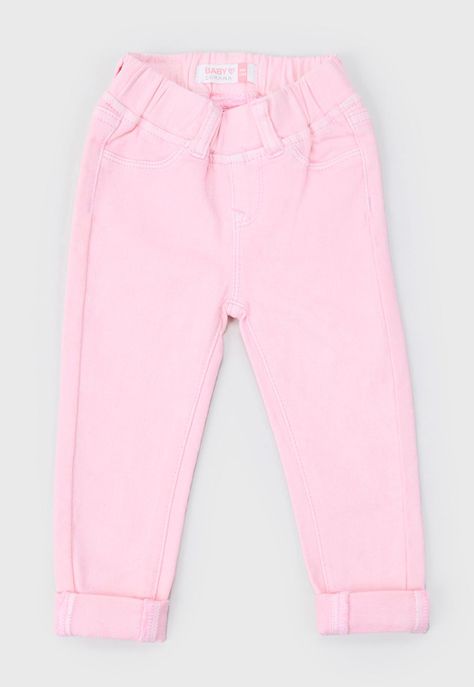 Jeans Bebe Niña Color Rosado Corona-0