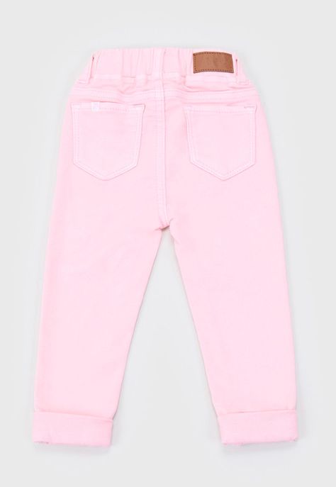 Jeans Bebe Niña Color Rosado Corona-1