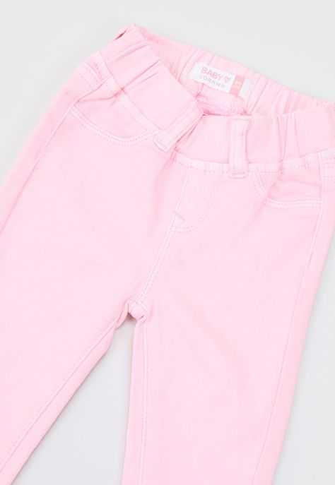 Jeans Bebe Niña Color Rosado Corona-2