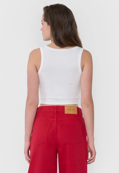 Peto Mujer Sin Mangas Print Langosta Ecru Corona-1