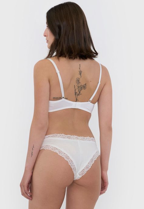 Calzón Mujer Bikini Color Ecru Corona-2