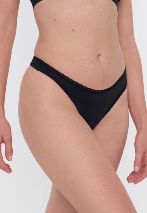 Calzón Mujer Bikini Negro Liso Corona-3