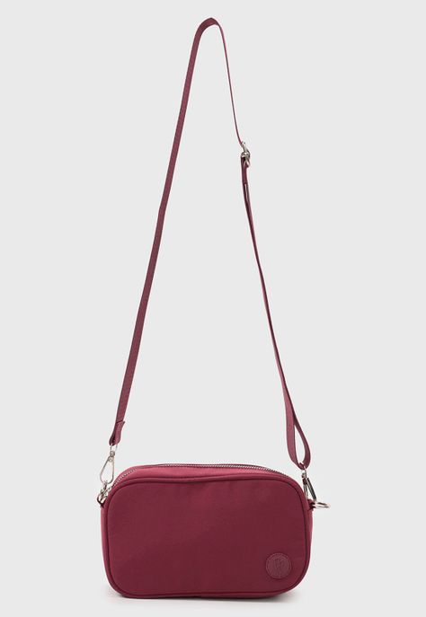 Bandolera Mujer Nylon color Burdeo Corona-0